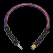 Sealey AH2R/38 Air Leader Hose 600mm x Ø10mm with Tailpiece &amp; 1/4"BSP Union image
