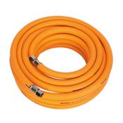 Sealey AHHC1538 High-Visibility Hybrid Air Hose with 1/4"BSP Unions 15m x 10mm image