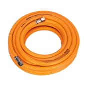Sealey AHHC10 High-Visibility Hybrid Air Hose with 1/4"BSP Unions 10m x 8mm image