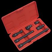 Sealey AK5514 Impact Adaptor &amp; Extension Bar Set 6pc 1/2"Sq Drive image
