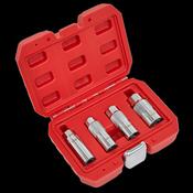Sealey AK6556 Spark Plug Socket Set 4pc 3/8"Sq Drive image
