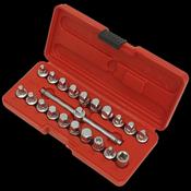 Sealey AK6586 Oil Drain Plug Key Set 21pc 3/8"Sq Drive image