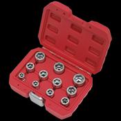 Sealey AK7281 Bolt Extractor Socket Set 11pc 3/8"Sq Drive Metric image