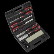 Sealey AK9240 Hammer-Thru Wood Chisel 8pc Set image