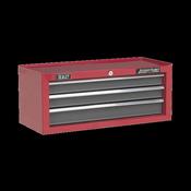 Sealey AP22309BB Mid-Box 3 Drawer with Ball-Bearing Slides - Red/Grey