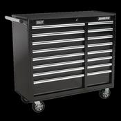 Sealey AP41169B Rollcab 16 Drawer with Ball Bearing Slides Heavy-Duty - Black