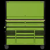 Sealey AP6115BECOMBO1 Superline PRO® Black Edition Mobile Trolley with Wooden Worktop, Hutch &amp; 2 Drawer Riser 15 Drawer 1549mm