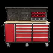 Sealey AP6310 Mobile Workstation 10 Drawer with Backboard