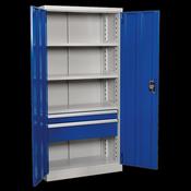 Sealey APICCOMBO2 Industrial Cabinet 2 Drawer 3 Shelf 1800mm image