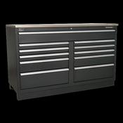 Sealey APMS04 Modular Floor Cabinet 11 Drawer 1550mm Heavy-Duty image