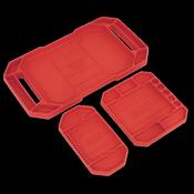 Sealey APNST4 Flexible Tool Trays Non-Slip - Pack of 3 image