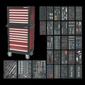 Sealey APTTC02 Topchest &amp; Rollcab Combination 14 Drawer with Ball-Bearing Slides &amp; 1233pc Tool Kit image