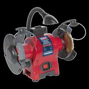 Sealey BG150XWL Bench Grinder Ø150mm &amp; Wire Wheel Combination with Work Light 250W/230V image