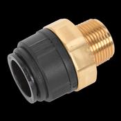 Sealey CAS28BSA Straight Adaptor 28mm x 1"BSPT Brass (John Guest Speedfit® - MM012808N) image