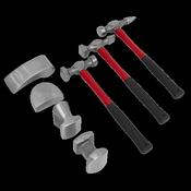 Sealey CB707 Panel Beating Set 7pc Drop-Forged Fibreglass Shafts image