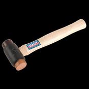 Sealey CRF25 Copper/Rawhide Faced Hammer 2.25lb Hickory Shaft image