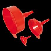 Sealey F98 Fixed Spout Funnel Set 3pc