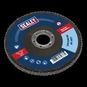 Sealey FD12580 125mm Zirconium Flap Disc 80Grit 22mm Bore image