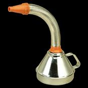 Sealey FM16F Funnel Metal with Flexible Spout &amp; Filter Ø160mm