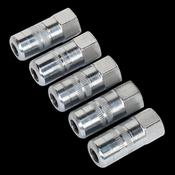 Sealey GGE5 Hydraulic Connector 4-Jaw Heavy-Duty 1/8"BSP Pack of 5 image