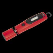 Sealey LED3602R Rechargeable 360° Inspection Light 7 SMD &amp; 3W SMD LED Red Lithium-ion image