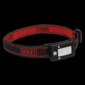 Sealey LED360HT Rechargeable Head Torch 2W COB LED Auto-Sensor Black image
