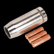 Sealey MIG954 Conical Nozzle x 1 Contact Tip 0.8mm x 3 MB14 image