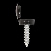 Sealey NPBK50 Numberplate Screw &amp; Flip Cap 4.2 x 19mm Black Pack of 50 image