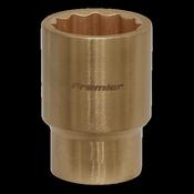 Sealey NS055 Socket 22mm 1/2"Sq Drive - Non-Sparking WallDrive® image