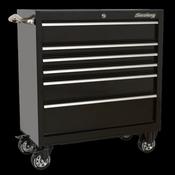 Sealey PTB93006 Rollcab 6 Drawer 930mm Heavy-Duty Black