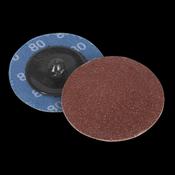 Sealey PTCQC5080 Quick-Change Sanding Disc Ø50mm 80Grit Pack of 10 image