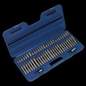 Sealey AK21956 Security TRX-Star*/Hex/Ribe/Spline Bit Set 56pc 3/8" &amp; 1/2"Sq Drive image