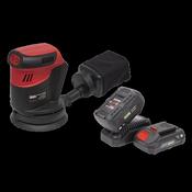 Sealey CP20VOSKIT Cordless Orbital Palm Sander Kit Ø125mm 20V - 2 Batteries image
