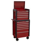 Sealey AP3410STACK Topchest 4 Drawer &amp; Rollcab 6 Drawer Combination