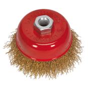 Sealey CBC75 Brassed Steel Cup Brush Ø75mm M10 x 1.5mm