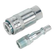 Sealey AC61 Air Tool Coupling Kit 2pc 1/4"BSP
