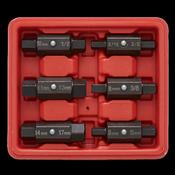 Sealey AK658 Oil Drain Plug Key Set 6pc Double End image