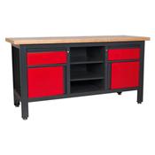 Sealey AP1905A Workstation with 2 Drawers, 2 Cupboards &amp; Open Storage