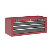 Sealey AP22309BB Mid-Box 3 Drawer with Ball-Bearing Slides - Red/Grey