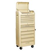 Sealey AP28COMBO2 Retro Style Topchest, Mid-Box &amp; Rollcab Combination 10 Drawer Cream