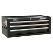 Sealey AP33339B Mid-Box 3 Drawer with Ball Bearing Slides - Black