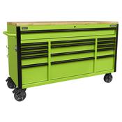 Sealey AP6115BE 15 Drawer Mobile Trolley with Wooden Worktop 1549mm