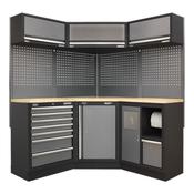 Sealey APMSSTACK08W Superline Pro 1.6m Corner Storage System - Wood Worktop