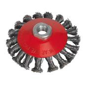 Sealey CWB101 Conical Wire Brush Ø100mm M14 x 2mm