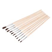 Sealey PB2 Touch-Up Paint Brush Assortment 10pc Wooden Handle