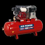 Sealey SA1565 Air Compressor 150L Belt Drive Petrol Engine 6.5hp image