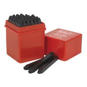 Sealey AK8296 Letter &amp; Number Punch Set 36pc 2.5mm