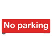 Sealey SS16P10 Prohibition Safety Sign - No Parking - Rigid Plastic - Pack of 10