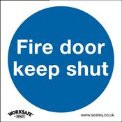 Sealey SS1P1 Mandatory Safety Sign - Fire Door Keep Shut - Rigid Plastic image