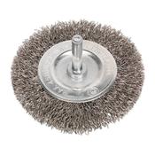 Sealey SFBS75 Flat Wire Brush Stainless Steel 75mm with 6mm Shaft